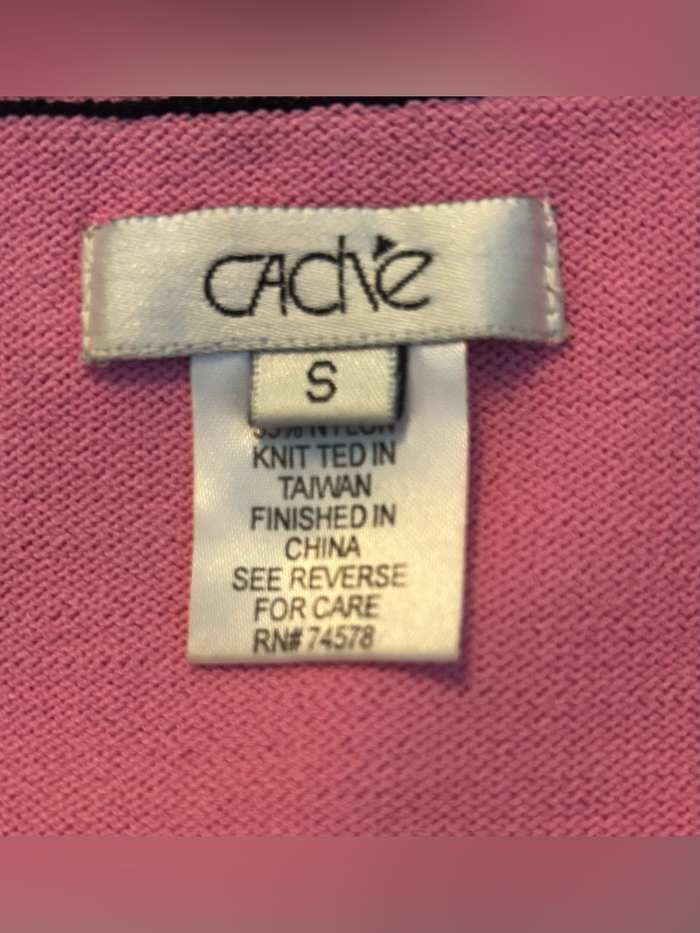 Vintage Y2K CACHE Pink Floral Print Halter Tank Top Sweater XS/S Coastal Cottage - Picture 6 of 8